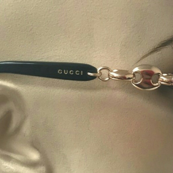 Gucci Chain Link Women Aviation Sunglasses & Case - Picture 4 of 8